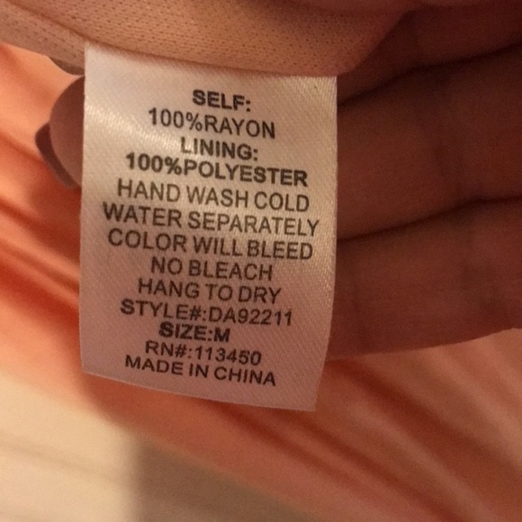 Lulumari Pink floor length maxi dress with tribal accents size medium - Picture 6 of 6